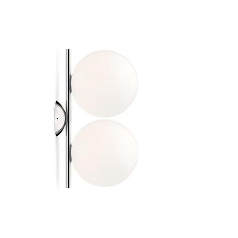Flos IC Lights C / W1 Ceiling / Wall Lamp Double, Chrome