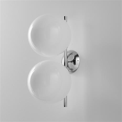 Flos IC Lights C / W1 Ceiling / Wall Lamp Double, Chrome