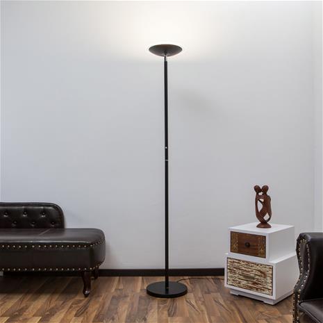 Musta LED-lattiavalaisin Malea