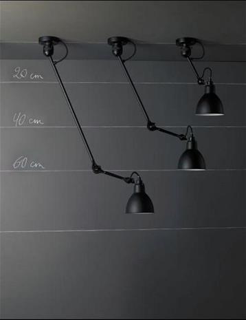 DCW - 304 Seinävalaisin Musta/Musta/Kupari Lampe Gras