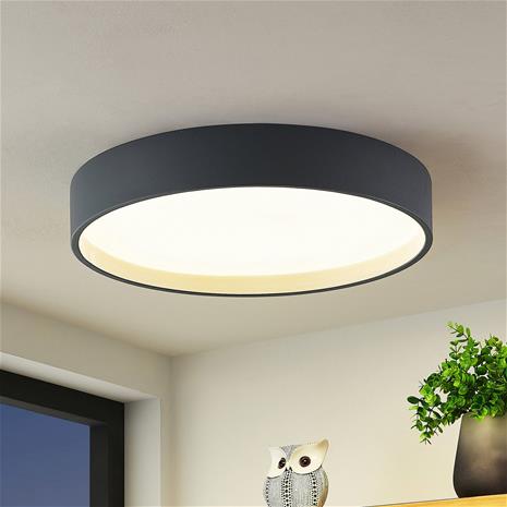 Lindby Todor -LED-kattovalaisin CCT, harmaa, 50 cm