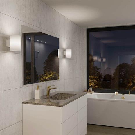 Herstal - Evoke Seinävalaisin IP44 Large White/Opaali – kuva 8/8