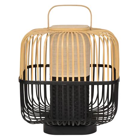 Forestier Bamboo Square M -pöytälamppu, musta