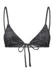 Weekday Printed Triangle Bikini Top - Black - XXL