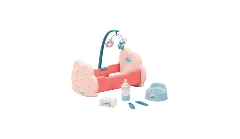 Ecoiffier - Doll's Cradle with Accessories 6 pcs. – kuva 1/1