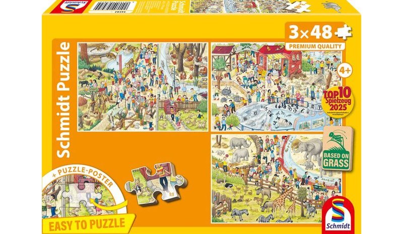 Schmidt Fun at the Zoo 3x48p palapeli – kuva 1/1