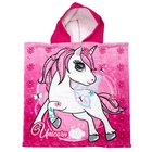 Lasten poncho pyyhe Unicorn 24-2020 01, pinkki, ONE