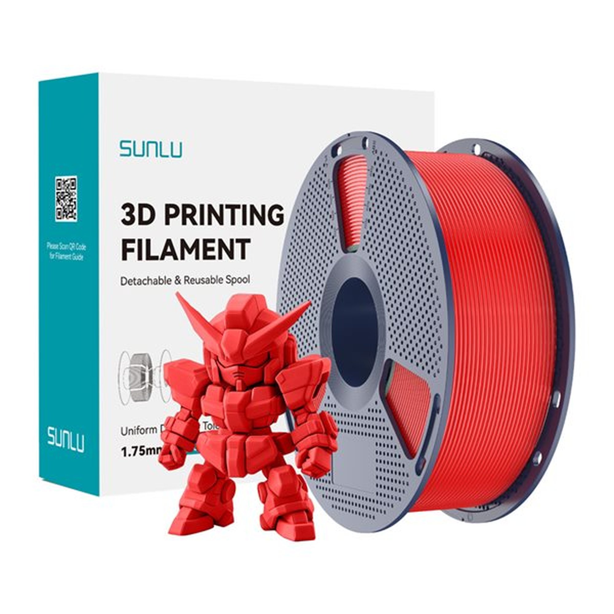 Sunlu PLA+ 2.0 Filament - Red