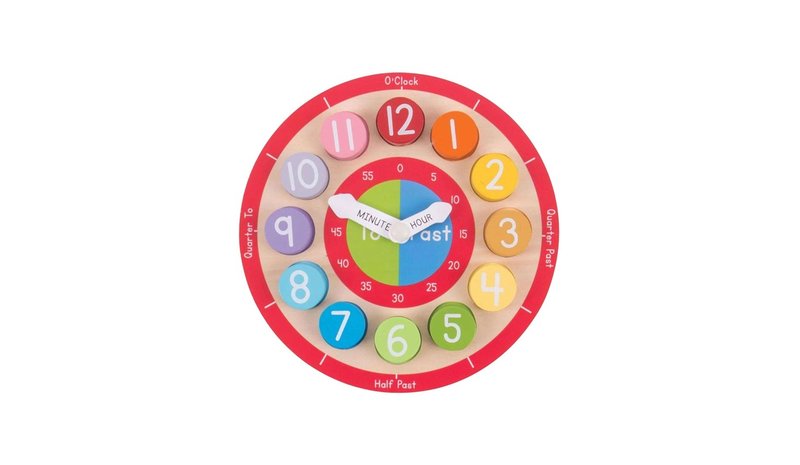 Bigjigs Wooden Learning Clock – kuva 1/1