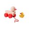 Bigjigs Wooden Pull Animal Duck with Chick – kuva 1