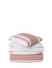 Lexington Home Apricot Horizontal Striped Poplin Set - Pink - 220X220CM;50X60CM