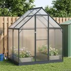 vidaXL Puutarhan Viherhuone ovella Antrasiitti 183,5 x 123 x 207 cm