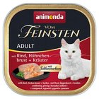 Animonda Vom Feinsten Adult Beef, Chicken Breast & Herbs, Kissan märkäruoka, 100 g