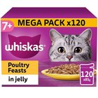 Whiskas Poultry Feast in Jelly, Kissan märkäruoka, Adult, 120 x 85 g