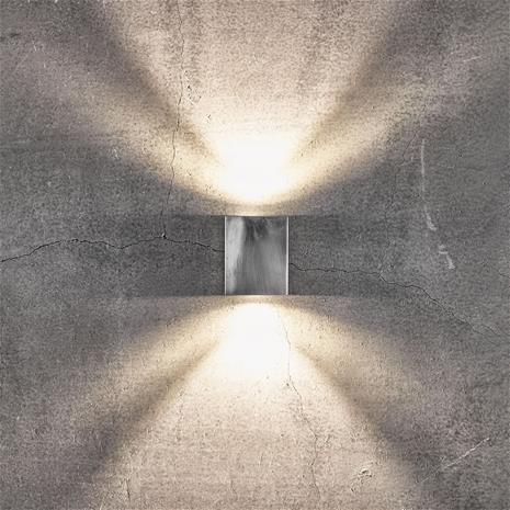 LED-ulkoseinävalaisin Canto Kubi 2, 10 cm, harmaa – kuva 5/5