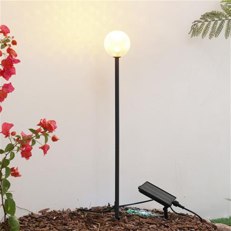 Lindby LED-aurinkovalaisin Brindley, lasi