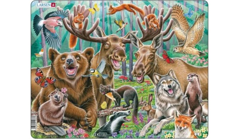 Larsen Puzzles Iloinen metsä-selfie