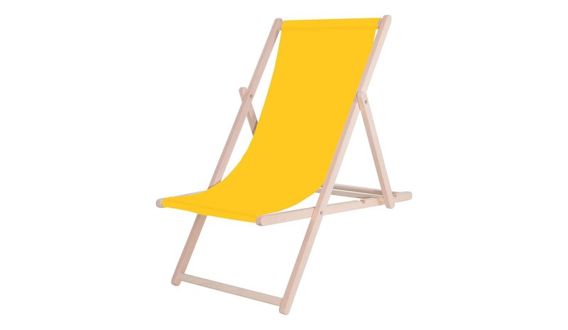 Puutarhan aurinkotuoli, keltainen/pyökki – kuva 1/1