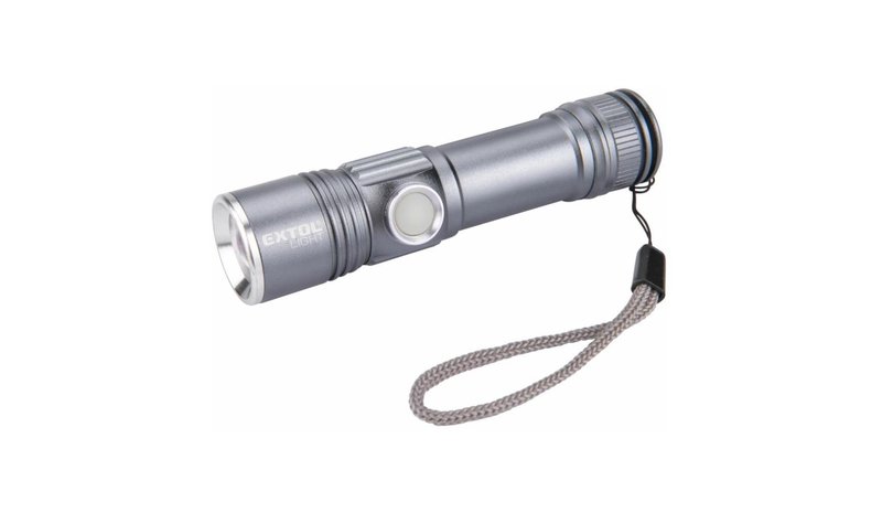 Extol - LED ladattava taskulamppu LED/2000 mAh/3,7V mattakromi – kuva 1/1
