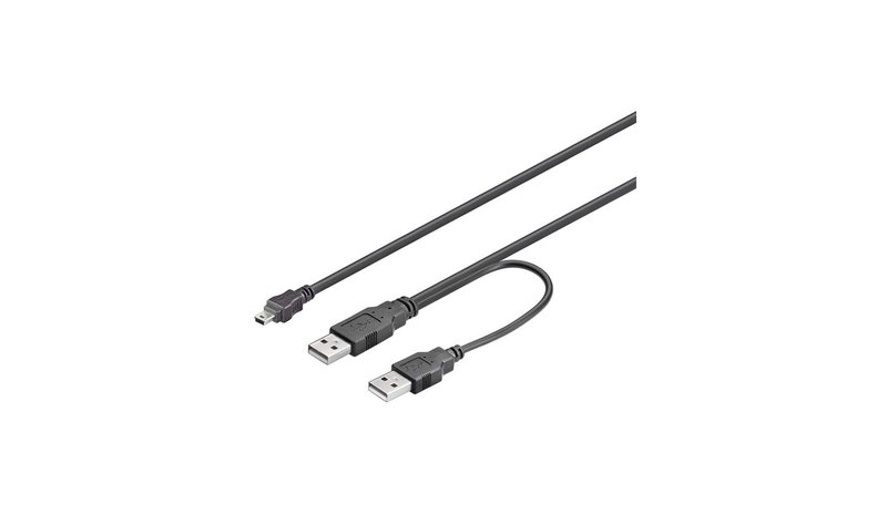 Pro USB 2.0 Dual Teho A/Mini-B - 0.60m – kuva 1/1