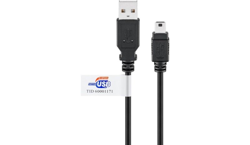 Pro USB 2.0 Hi-Speed cable with USB certificate Musta