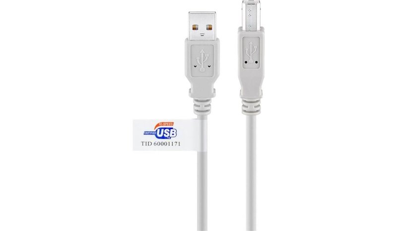 Pro USB-A <-> USB Mini-B (4-pin) - 5m - Harmaa – kuva 1/1