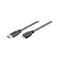 Pro USB-A <-> USB Micro-B 3.0 - 0.5m - Musta – kuva 1