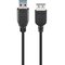 Pro USB-A <-> USB-A - 1.8m - Musta – kuva 1