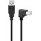 Pro USB-A <-> USB-B 2.0 - 90° - 1m - Musta – kuva 1