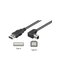 Pro USB-A <-> USB-B 2.0 - 90° - 1m - Musta – kuva 2