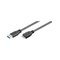 Pro USB-A <-> USB Micro-B 3.0 - 1.5m - Musta – kuva 1