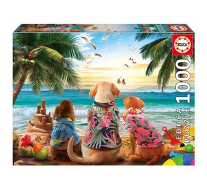 Educa Dogs On The Beach 1000p palapeli
