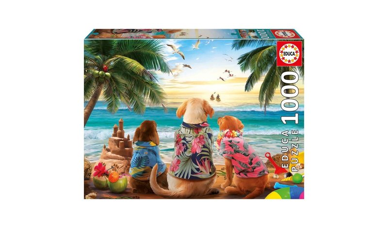Educa Dogs On The Beach 1000p palapeli