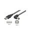 Pro USB-A <-> USB-B 2.0 - 90° - 5m - Musta – kuva 1