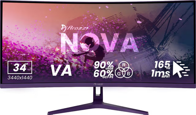 Arozzi Nova AZ-NO-34T2K165-PP (34"), näyttö – kuva 4/8