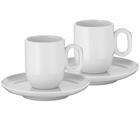 WMF - 2 kpl espresso-kuppeja ja aluslautasia BARISTA valkoinen