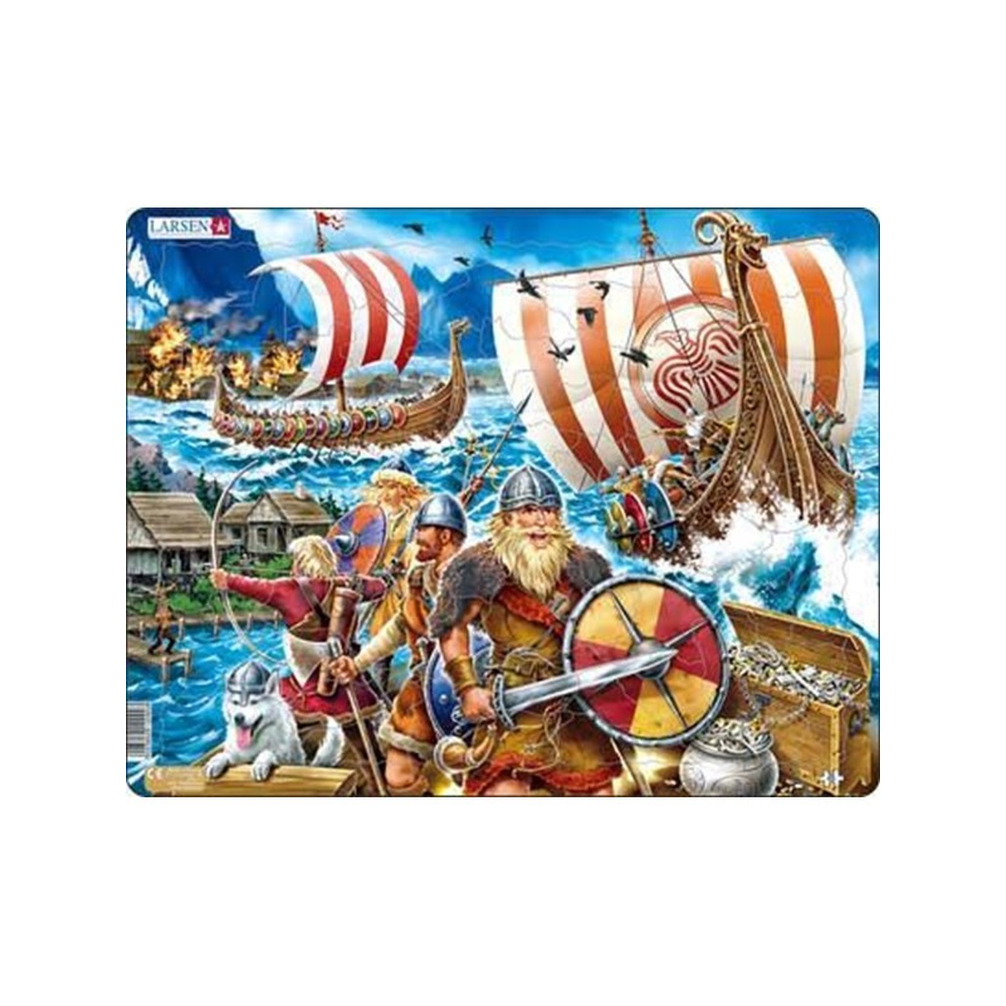 Larsen Puzzles Palapeli Viikinkiretki - 65-palainen, Maxi (36.5x28.5 2D Palapelit