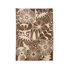 Klippan Yllefabrik Blomranka villahuopa Ruskea-beige, 130ä—200 cm