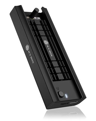 Ulkoinen kovalevy Icy Box Ib-180mc-c31 musta Usb-c M.2 Nvme/sata kotelo