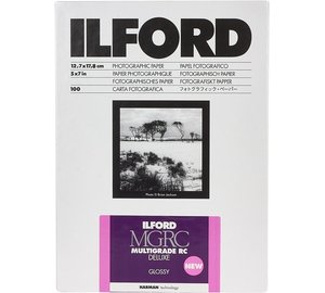 Ilford Multigrade RC Deluxe Glossy 24x30.5cm 250 mustavalkopaperi