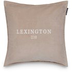 Lexington Logo Organic Cotton Velvet Tyynynpäällinen 50x50 Cm / Beige - Koristetyynyt & Suojukset Puuvilla Valkoinen - 10004007-2600-SH25