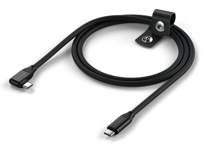 Satechi Right Angle 1m USB-C Cable with 240W Power Delivery and 20Gbps Data Transfer - Black
