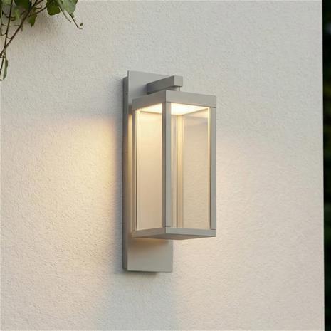 Lucande LED-ulkoseinävalaisin Ferdinand, vaaleanharmaa, IP54