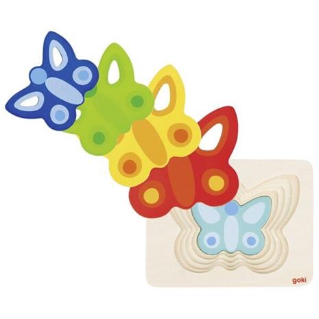 Goki Layer Puzzle Butterfly 5 Layers Puu – kuva 2/2