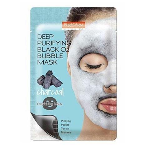 Purederm Deep Purifying Black O2 Bubble Mask Charcoal 20 g