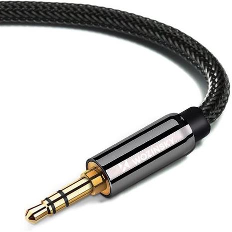 Wozinsky AUX Cable Angled (Male-Male) Mini Jack Cable 1.5m Black