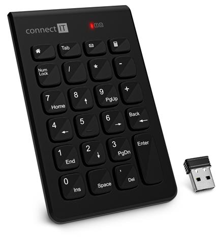 Connect IT NumCalc (CKB-0062-BK), langaton numeronäppäimistö – kuva 1/3