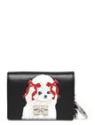 Ganni Dog Appliqué Card Holder - Black - ONE SIZE