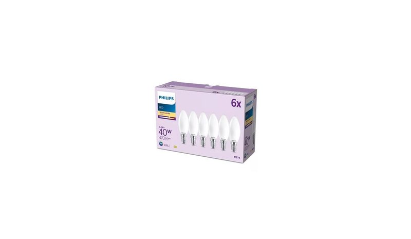 Philips LED-lamppu LED classic B35 40W E14 WW FR ND 6CT/4EC? E14 – kuva 1/1