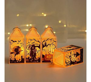 Halloween lyhty koristeellinen LED lyhdyt 4 kpl 4 malleja